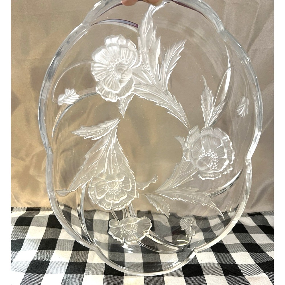 Mikasa Studio Nova Walther Glass Oval Low Bowl Platter 10"x8" (97)